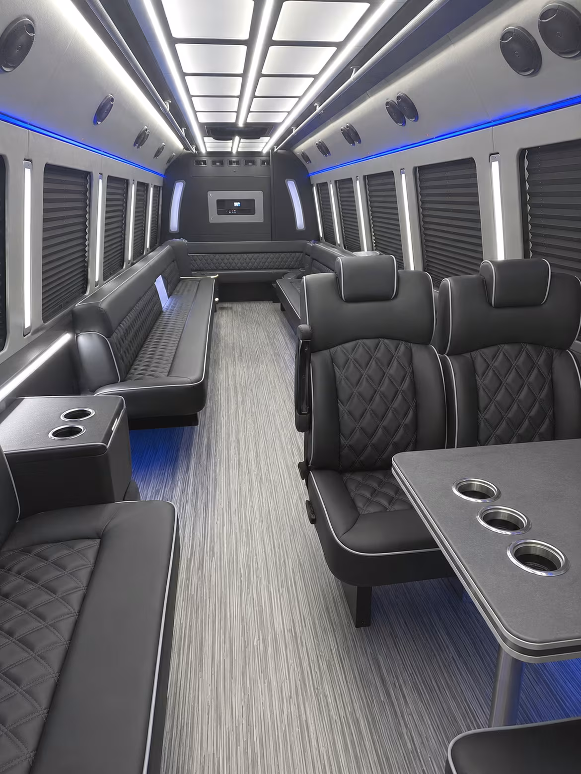 gresham 25 passenger party bus inside