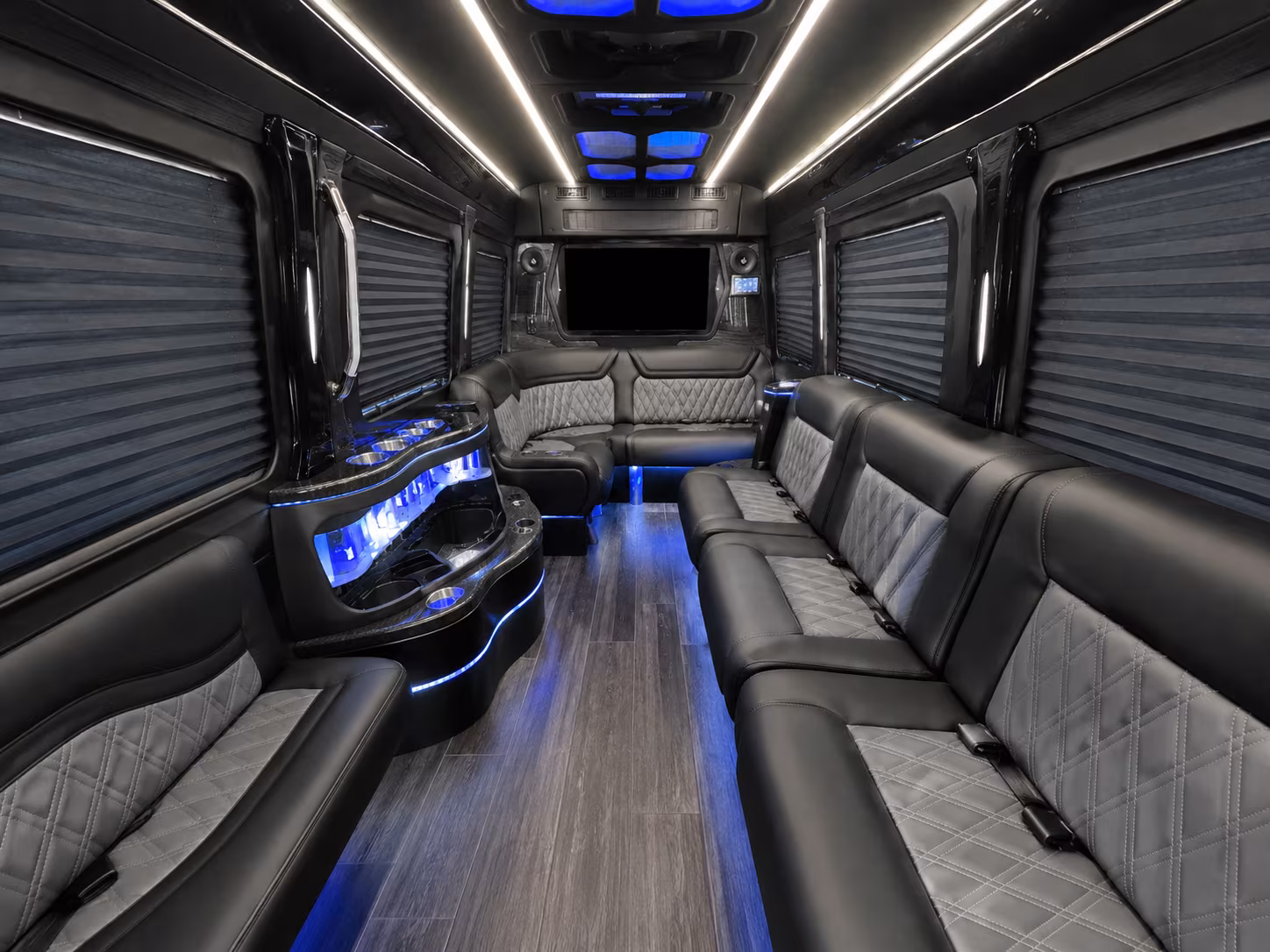 gresham 40 passenger party bus inside