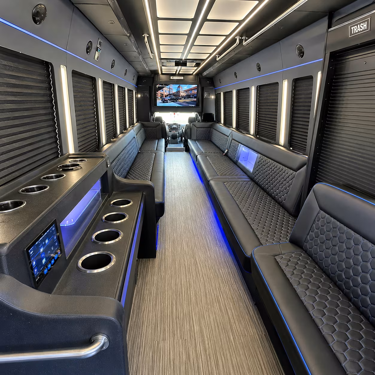 gresham party bus rental interior